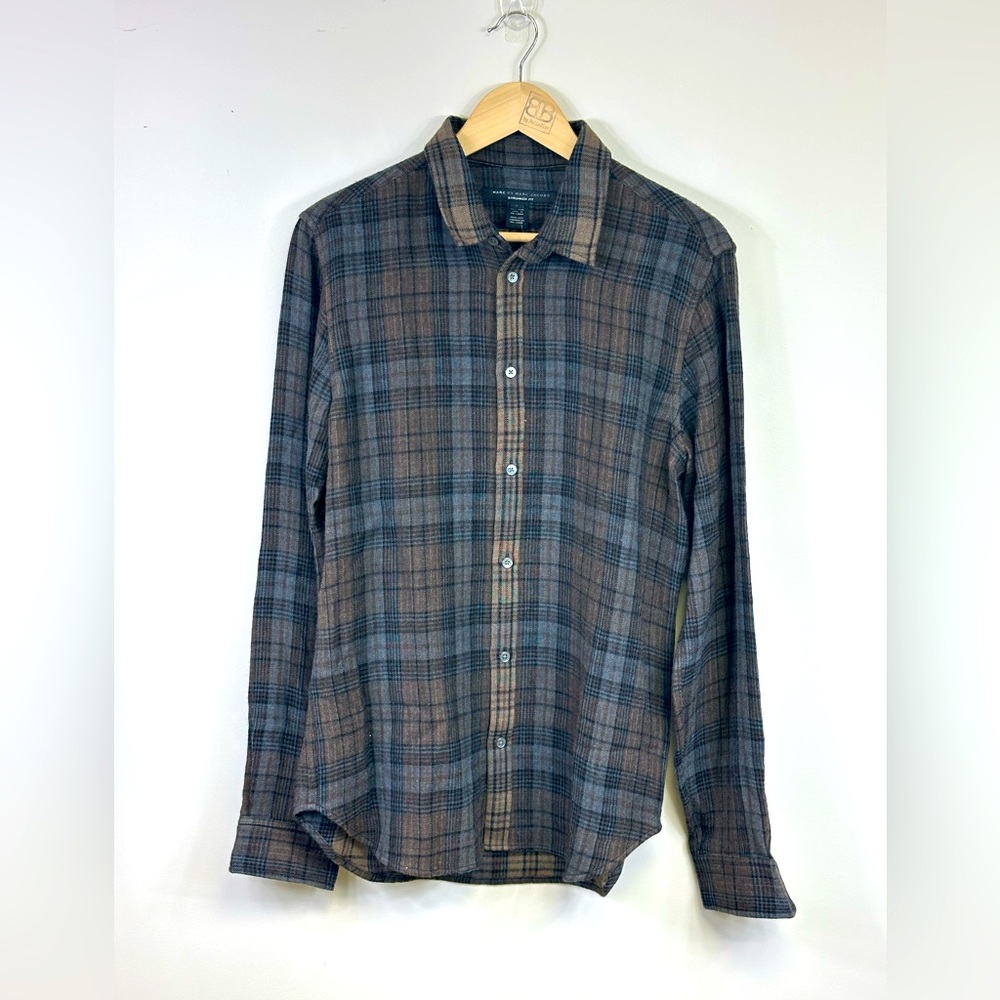 Marc by Marc Jacobs Dark Plaid Button Down Shirt